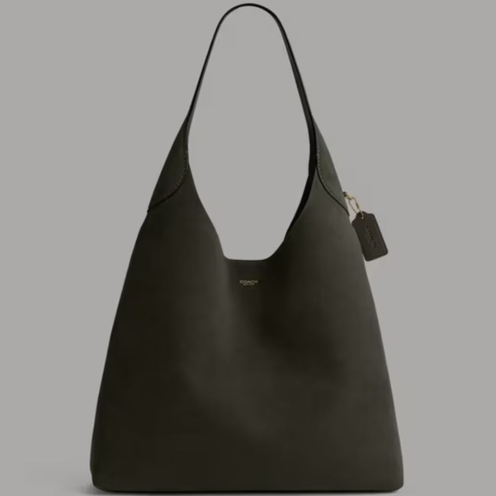 Coach Brooklyn 39 Olive Suede Shoulder Bag - Picture 2 of 8